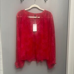 Mango Vibrant Red Blouse